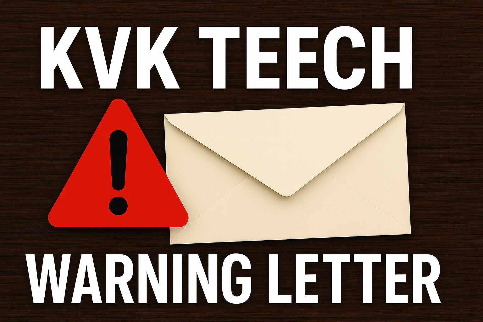 KVK Tech Warning Letter